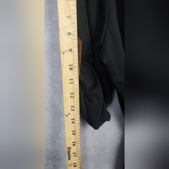 LAUREN RALPH LAUREN BLACK COTTON DRESS WITH SOFT TAN LEATHER BELT SIZE 2X - Picture 8 of 9